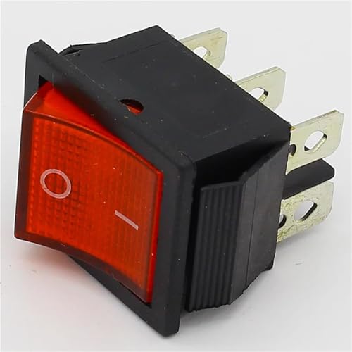 Interrupteur à bascule lumineux 6 broches avec contact laiton haute conductivité