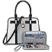 Handbags Sets For Women Shoulder Bags Top Handle Work Satchel Tote Purses Set With Matching Wallet 2pcs WhiteGrey