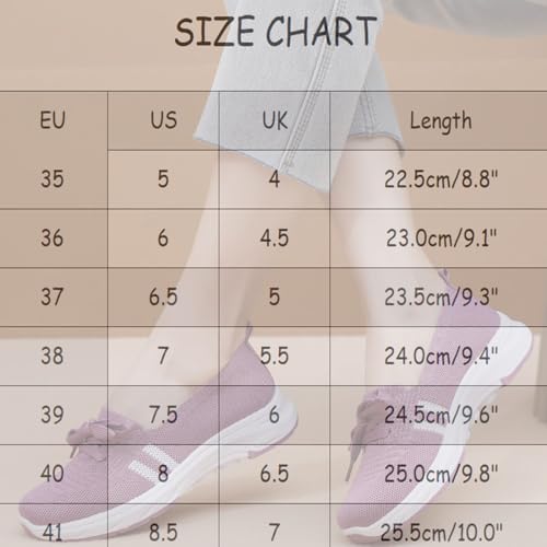 Women’s Breathable Knit Slip-On Sneakers with Bow, Summer Low Top Lightweight Casual Shoes for Everyday Comfort2