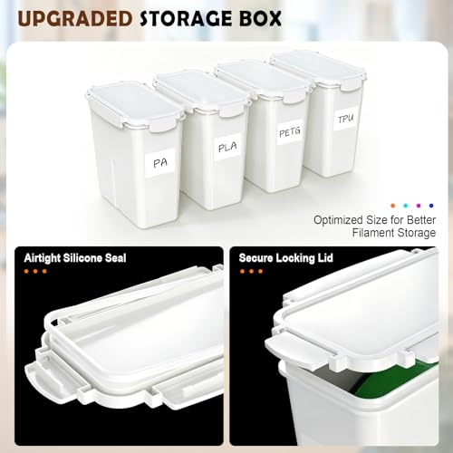 Filament 3D cassant ? Solution de rangement étanche en lot de 8 boîtes - 3