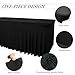 Yoquare 2 Pack - Black Spandex Table Skirt for 8ft Tables (96