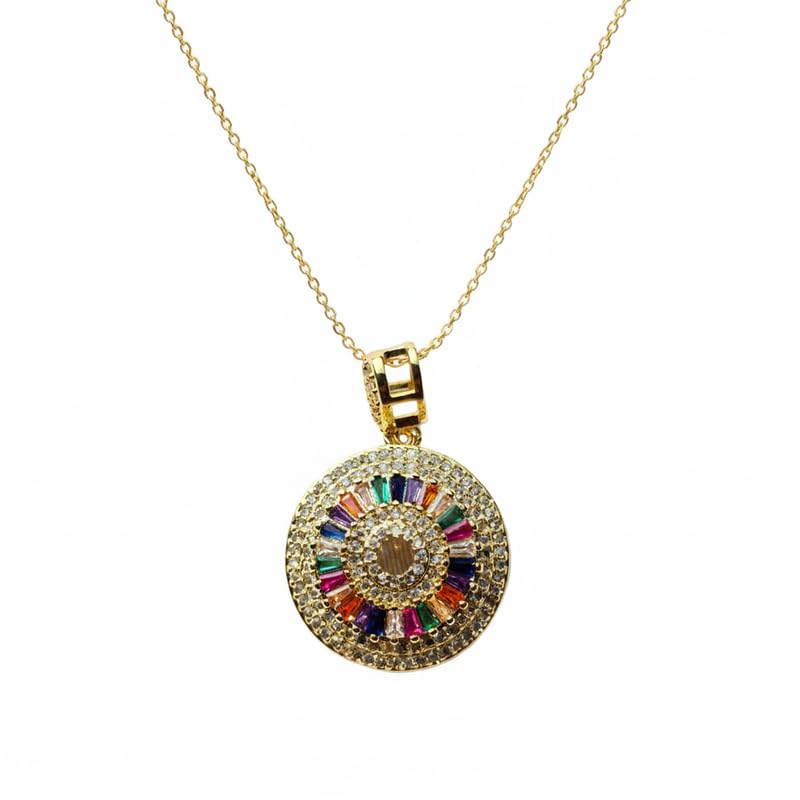 Collier pendentif roue des 7 chakras LKBEADS reconnectez votre esprit et votre corps
