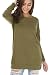 levaca Women's Fall Long Sleeve Side Split Loose Casual Pullover Tunic Tops