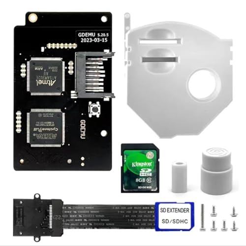 GDEMU V5.20 Optical Drive Emulation Board &amp; Remote Card Kit for SEGA Dreamcast GDU DC VA1 Console SD Extension V5.20.5 Set (White+8G)