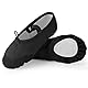 Soudittur Ballettschuhe Mädchen Tanzschuhe Ballerinas Damen Ballettschläppchen Kinder Geteilte Ledersohle in Schwarz in Gr. EU 39