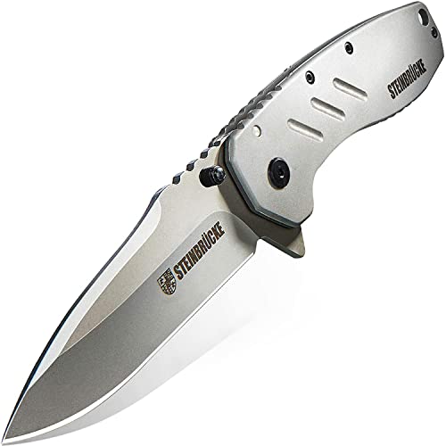 Motovecor Pocket Knife For Men With Clip - Heavy Duty Folding Pocket Knives, 3.4" 14C28N Stainless Steel Titanium Coated Blade, Tactical Edc Knife For Camping Hunting Fishing #TOP28