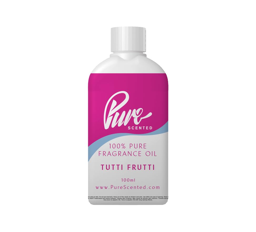 Pure Scented 100ml Fragrance Oil - Vegan & Cruelty-Free, for Candles, Soaps, Slime, Diffusers, Cosmetics, Wax Melts & DIY Crafts (1 x 100ml, Tutti Frutti) — image 1