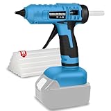 【2025新型】100W マキタ互換 グルーガン 70S急速加熱 コードレス ホットメルト接着剤ガン 18V充電式 クラフトグルーガン 11mmスティック対応・グルースティック20本付き｜DIY・クラフト・木工・家庭・工業用（本体のみ）