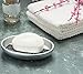 Creative Scents Silver Mosaic Soap Dish - Bathroom Bar Soap Holder - Decorative Dry soap Bar Holder for Shower, Vanity Sink, Bathtub - Durable Resin Designed bar Soap Dish (Silver - Gray)