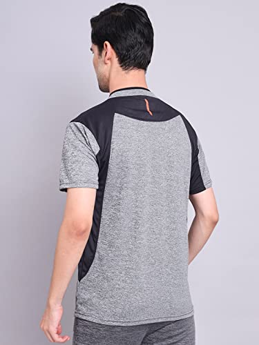 Image of TECHNOSPORT Men's Polyester Slim Fit T-Shirt