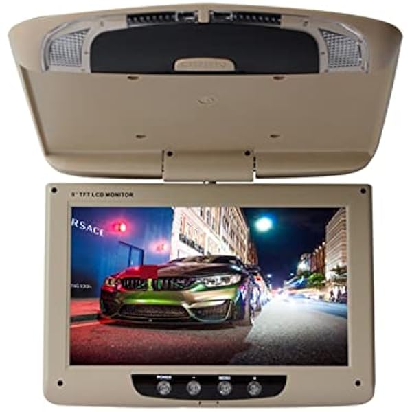 9-calowy monitor dachowy samochodu TFT cyfrowy ekran LCD opuszczany ekran napowietrzny multimedialny wideo sufitowy wyświetlacz do montażu na dachu PotężNa Wydajność Odtwarzania 9 inch Beige
