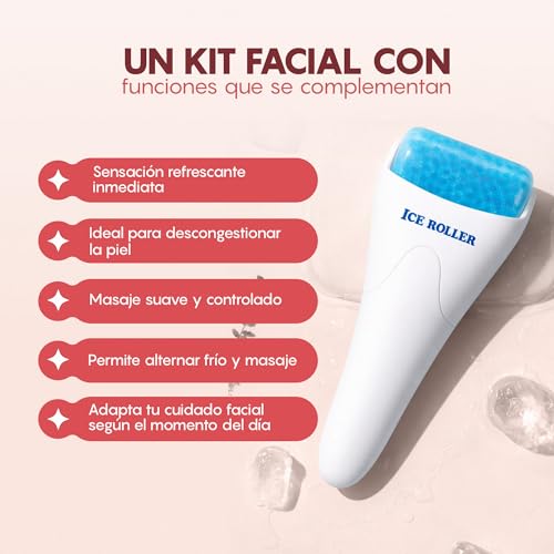 Rodillo de Hielo Facial (Ice Roller) y Rodillo de Jade verde. Cuidado Natural de Cara y Ojos, Reduce Hinchazon, Activa la Circulacion, Cierra Poros, relaja y Tonifica, Drenaje Linfatico. - imagen 6