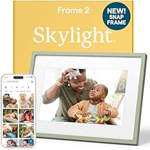 Skylight Digital Picture Frame 2 10" Full HD Wi-Fi Touch Screen, 16GB Digital Photo Frame, Load Photos & Videos Directly from Phone, Anti-Glare Ideal for Personalized Gifting, Classic Green