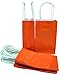Creative Hobbies Bright Glossy Orange Small Paper Gift Handle Bags, 5.25" x 3" x 8.5" Size, 24 Piece Pack