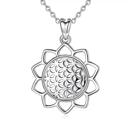Joyería de Encanto de Flor de la Vida para Mujeres 925 Joyas