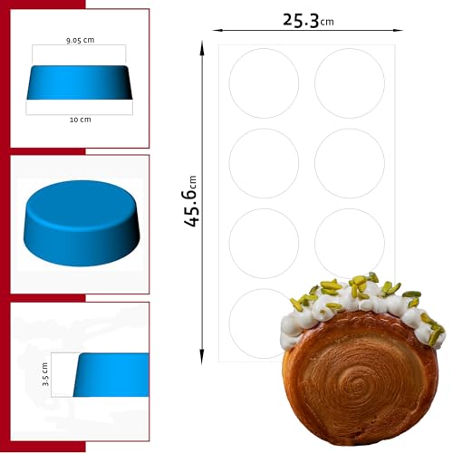 Moule cylindre silicone 8 alvéoles Maé à cuisson homogène - 3