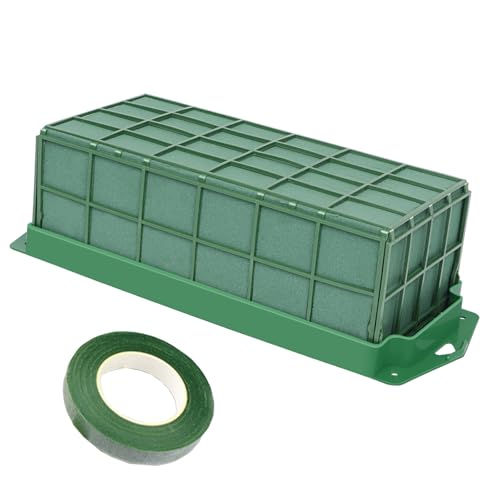YOMUME Floral Foam Cage 1 Piece Dry and Wet Floral Foam for Fresh Flower Arrangement and Artificial Flowers Wedding Holiday Decorations