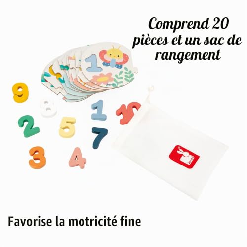 Jeu éducatif Puzzles Mes Premiers Chiffres Pure Juratoys Janod - vue 6