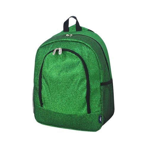 NGIL Glitter Canvas School Backpack for Cheer and Dance Teams, Sports Sparkle Backpack for Girls(Glitter-Green)