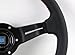 Nardi Steering Wheel - Deep Corn - 330mm (12.99 inches) - Black Perforated Leather with Red Stitching - Classic Horn Button - Part # 6069.33.2093