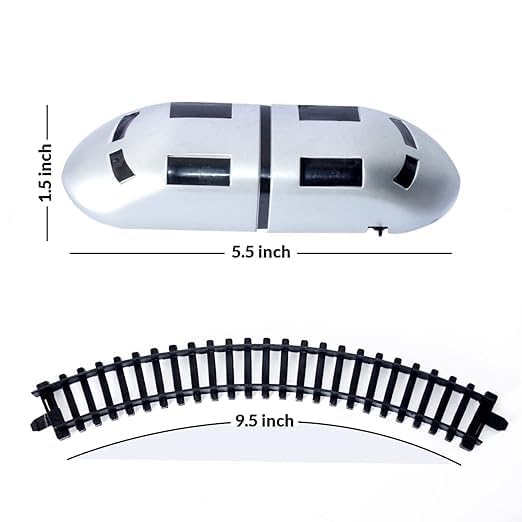 Image of Prime Railway Track Train Set with Signals Metro Train Toy for Kids Indoor /Outdoor Playing and Gifting Set (Track Train)