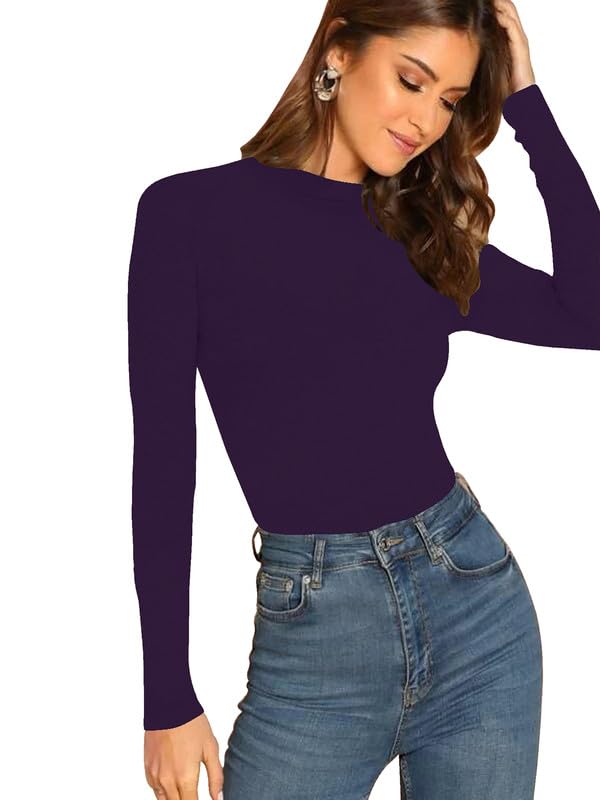 Image of Dream Beauty Fashion Women's Casual Round Neck Long Sleeves Stylish Top, 23 inch inches (Top Empire-06)