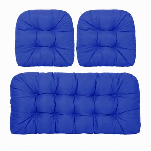 Juego de 3 cojines de mimbre para sof