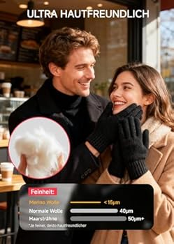 Winter Touchscreen Handschoenen - Warme Fleece Handschoenen voor Heren met Zachte Voering voor Autorijden, Hardlopen en Wandelen