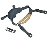 OSdream 4 Points Chin Strap with Bolts and Screws for Ordinary helmet/Suspension System Helmet Lanyard (Black)
