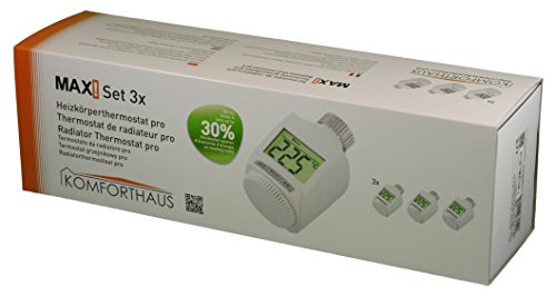 komforthaus MAX! Heizkörperthermostat plus, Pro Version mit stabiler Metallmutter, 3er Spar- Set-6