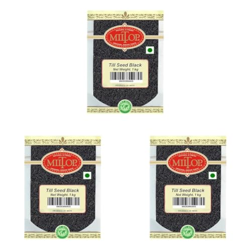 Image of Miltop Sesame Till Seed Black 1kg (Pack of 3)