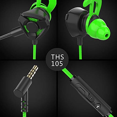 Gilroy 3.5Mm Jack In-Ear Gaming Headset Earbuds Noise Cancelling Earphones With Dual Mic For Laptop, Cellphone, Pc Red G9 #TOP5