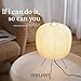 Inblissy Japanese Noguchi Inspired Table Lamp Zen Rice Paper Lantern with Warm Light for Bedroom Living Room or Office Modern Japandi Decor(Pebble)