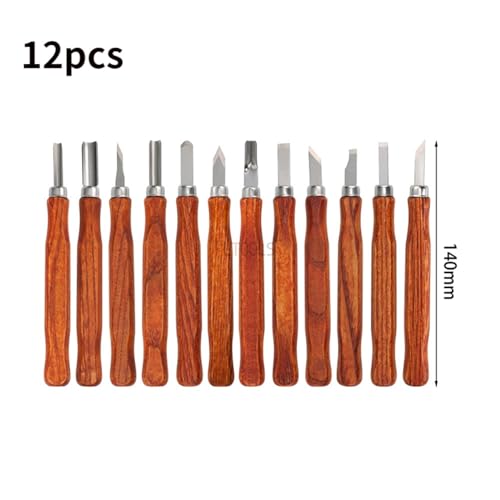 Juego de 12 cinceles para tallado en madera miniatura 3