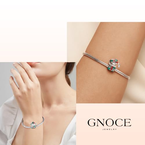 Image of GNOCE Christmas Charm Silver Plated & Sterling Silver Bracelet Gift