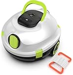 OUCAXIA Cordless Robotic Pool Cleaner, Automatic Pool Vacuum - 90 Mins Runtime, Powerful Suction, Self-Parking, Lightweight for Above/Inground Pools Up to 65ft/1100 Sq.Ft (Whitegreen)