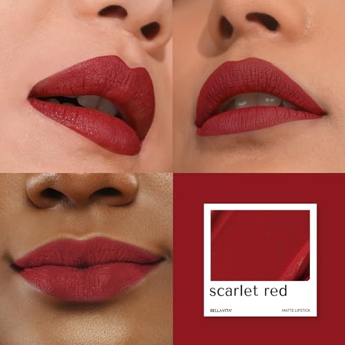 Image of Bella Vita Organic Cult Classic Combo | Kiss Proof Liquid Lipstick | Scarlet Red + Just Nude | Transfer-Proof | Smudge-Proof | Intense Moisturisation | 18-Hr Stay | Ultra Matte Finish | 4.5Ml Each