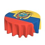 Runde Tischdecke mit ecuadorianischer Flagge (152 cm Durchmesser) – Festliche Tischdecke für Restaurants