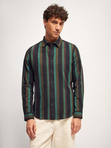 Image of Multi-Color Stripe Slim Fit Casual Shirt
