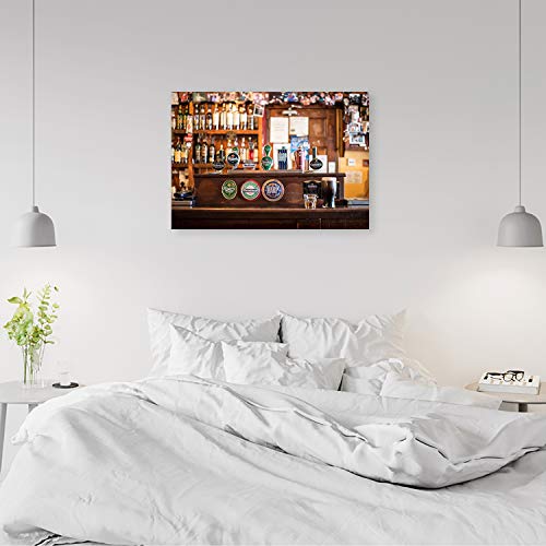 Tableau sur toile XXL Feeby impression haute définition marron 100x70 - 4