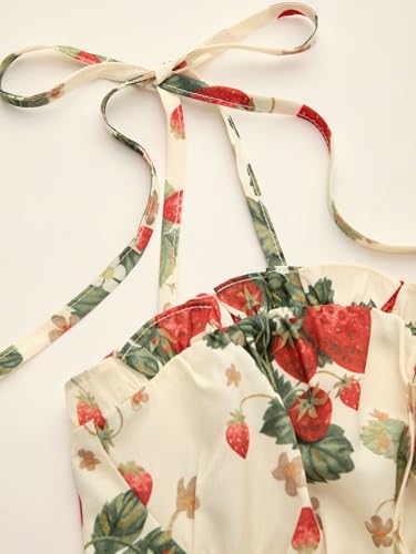 Image of CIDER Floral Dress for Women Summer Mini Sundresses Spaghetti Strap Cute Vacation Dresses Boho Casual Outfits