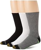 Gold Toe Men's 3-Pack Cushion Crew Athletic Sock