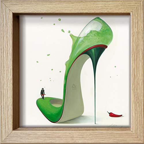 Tarjetas postales enmarcadas de madera con dimensiones de 16 x 16 cm para decoración de pared
