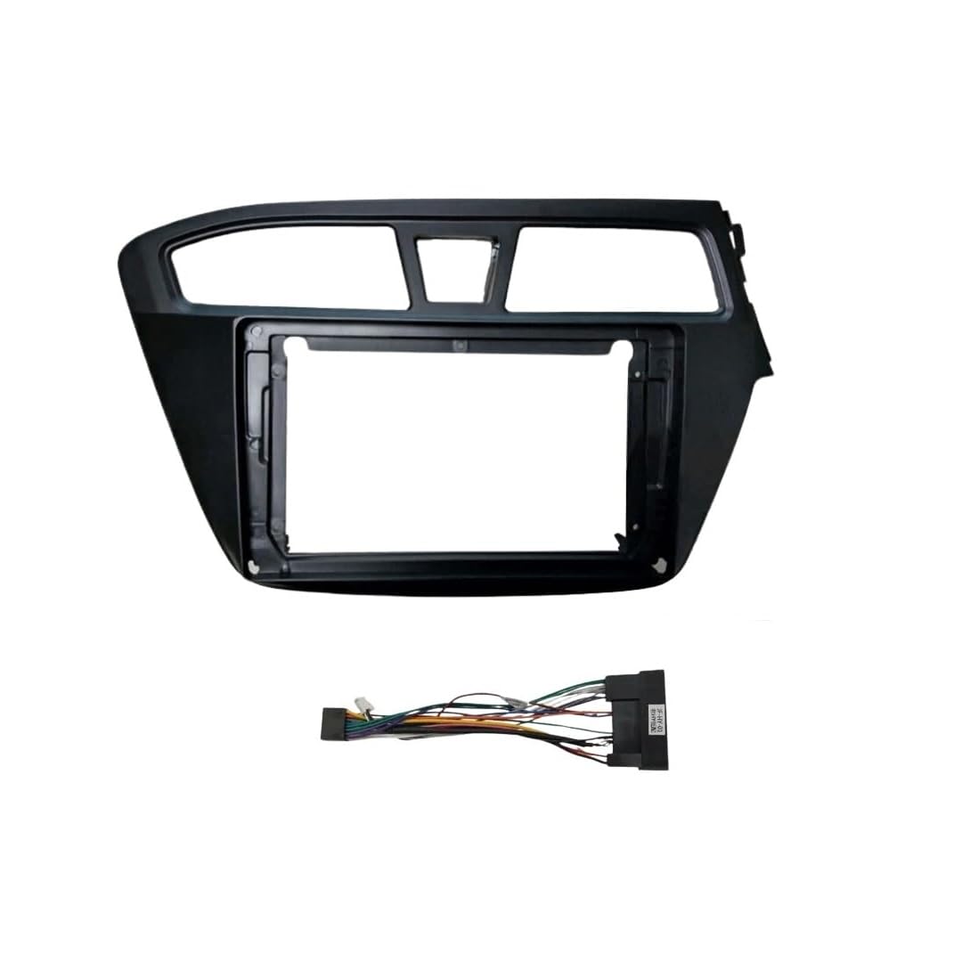 AUTOXYGEN Car Android Custom Dashboard Mount music system stereo frame 9 inch Black for I20 Elite (2014 to 2018)-image-30