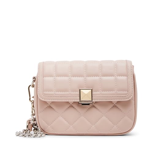 Steve Madden Carla Sac à bandoulière à rabat matelassé, rose clair, taille unique