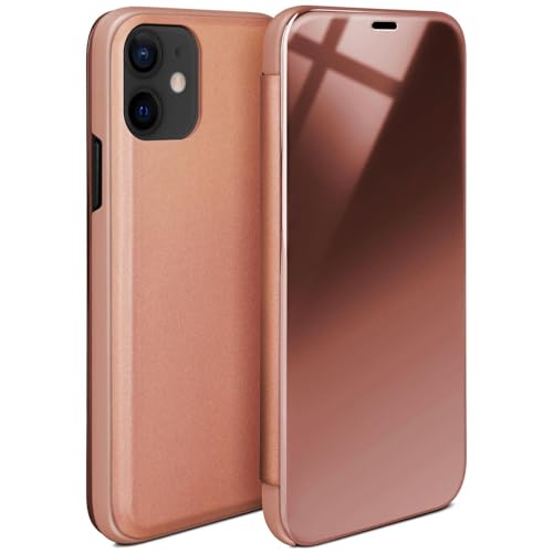 Coque iPhone 12 moex fine rose doré style laqué pour écran