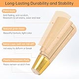 COEWUR 4 Pcs Wooden Furniture Legs 8inch/20cm Sofa Leg Solid Wood Legs for Furniture Feet Wooden Table Leg Replacement for Dresser Bed Stool Cabinet Chair Couch with Gold Caps,Pad,Screws,Plates - Image 6