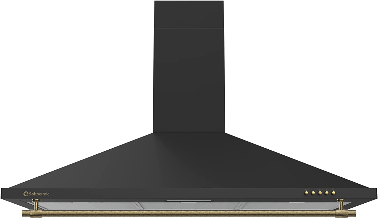 PACK SOLTHERMIC PLACA GAS RUSTICA BL032 ANCHO 70 CM ENCASTRABLE EN HUECO DE 60 CM + CAMPANA ANCHO 90 CM/ESTILO RUSTICO NEGRO/ALTA GAMA