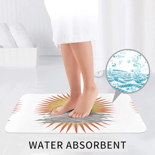 Tapis de sol de salle de bain soleil levant pour coiffeuse