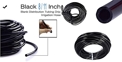 Image of DIY Crafts 15 mtr, Black Flexible Pipe, Watering Tubing Hose 8 /11 inch Garden Drip Pipe PVC Hose Irrigation System Watering Systems for Greenhouses Agriculture,Lawn, P(15 mtr, Black Flexible Pipe)